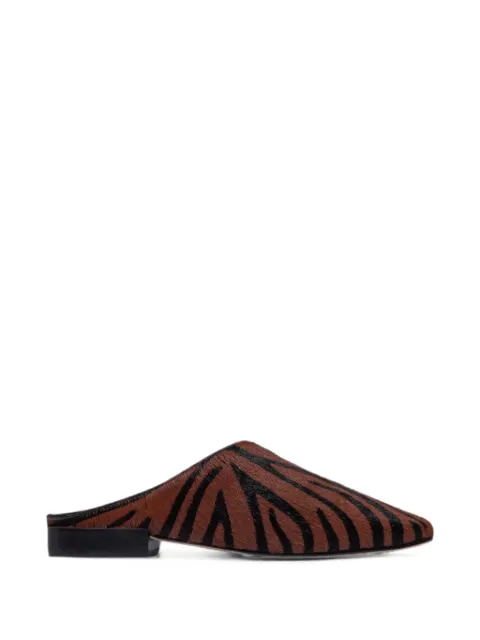 Bernardo Porto zebra-print mules