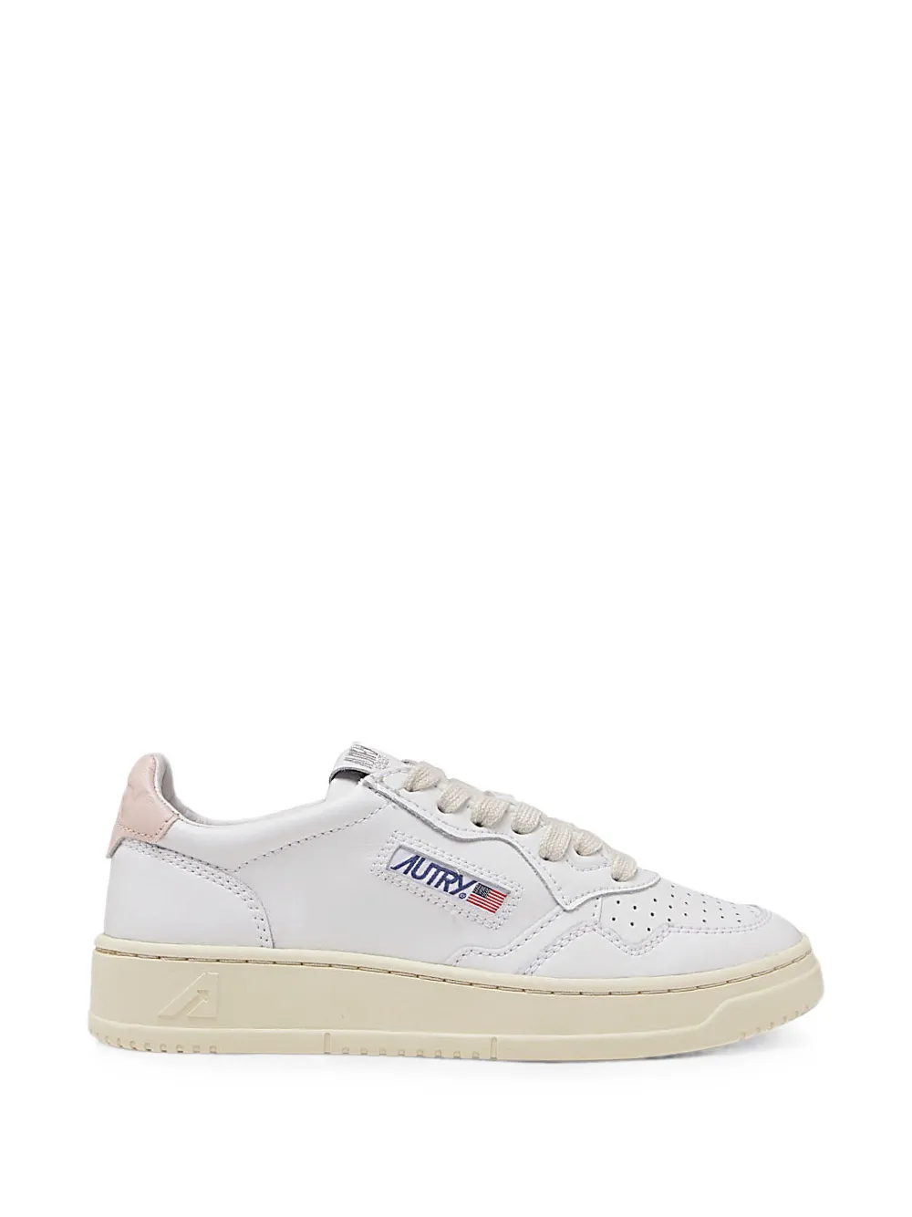 Autry Medalist low perforated-toe leather sneakers Wit