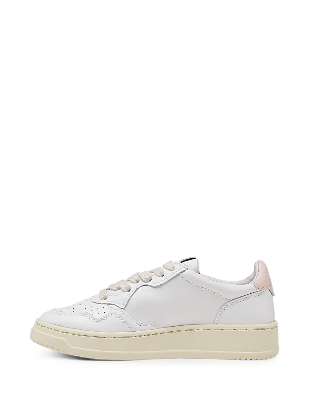 Autry Medalist low perforated-toe leather sneakers Wit