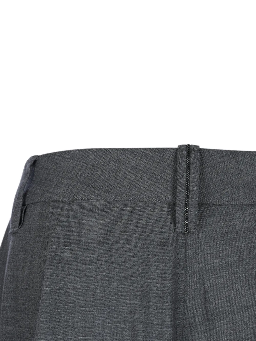 Brunello Cucinelli Maxi-plooirok met A-lijn Grijs