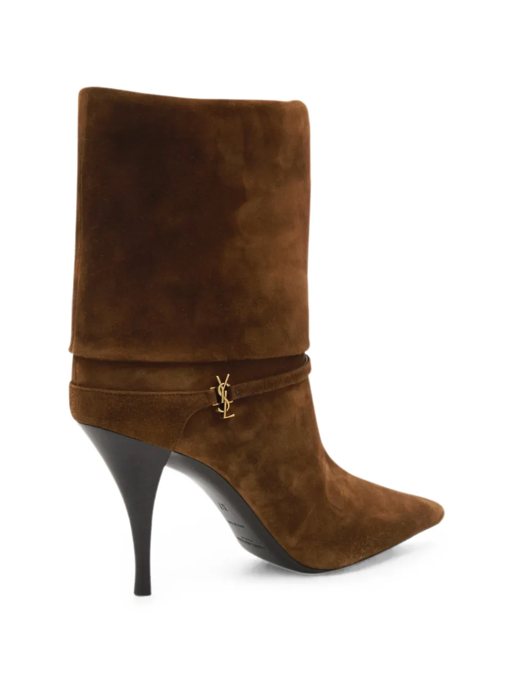 Saint Laurent Niki suede ankle boots Bruin