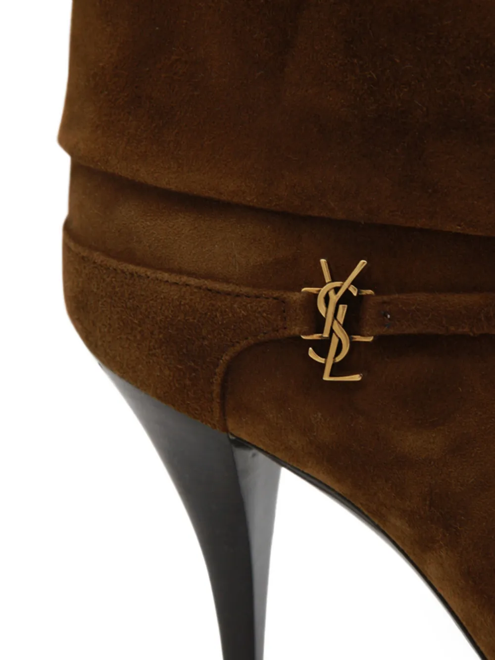 Saint Laurent Niki suede ankle boots Bruin