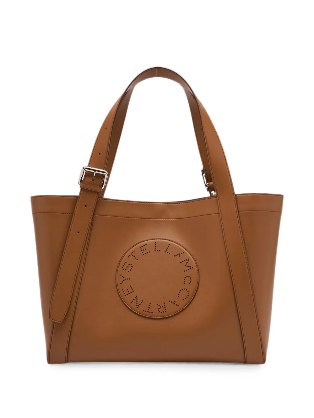 Stella McCartney Shopper met geperforeerd logo Bruin