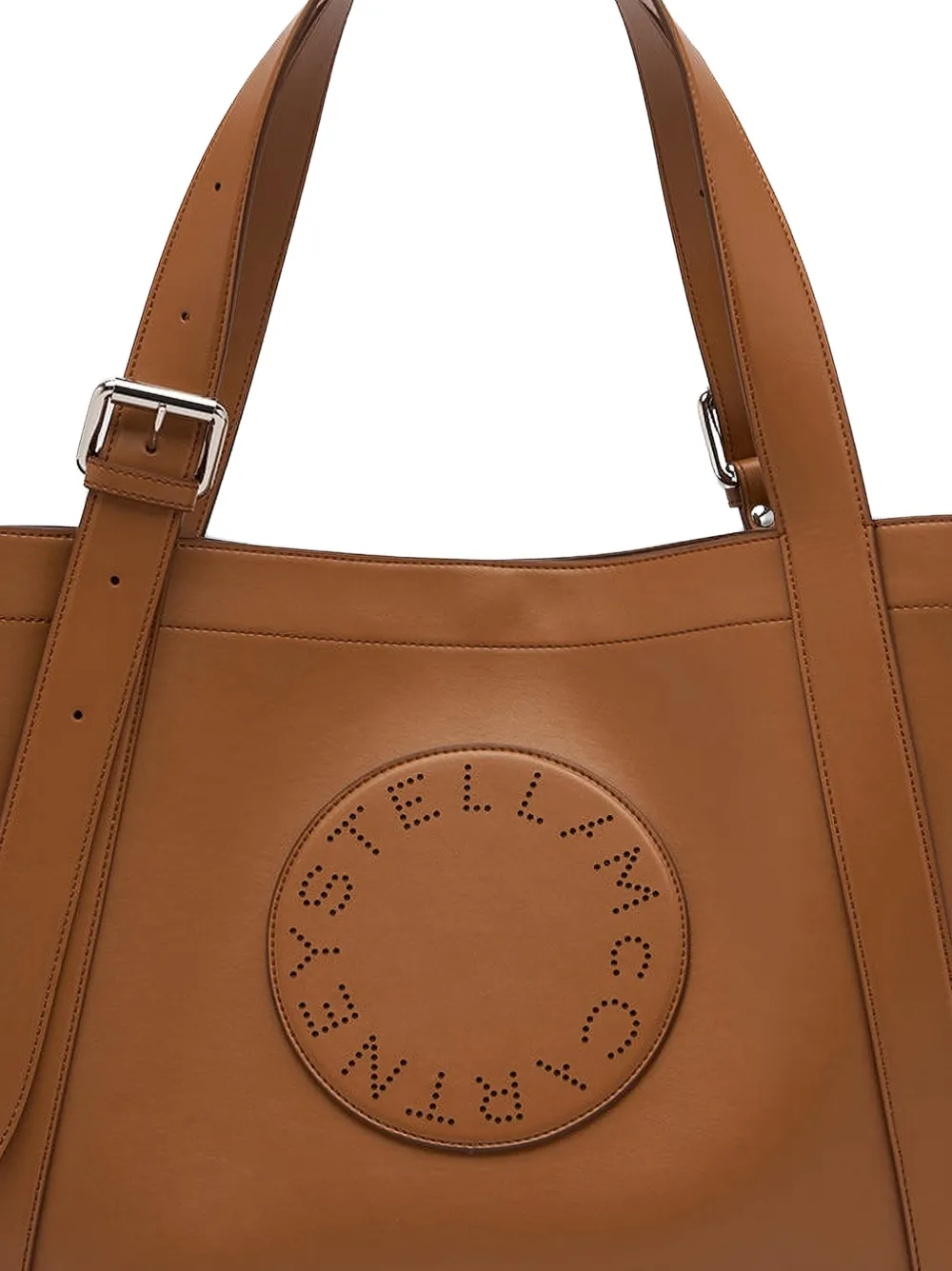 Stella McCartney Perforated-logo Tote Bag in Brown, view 2