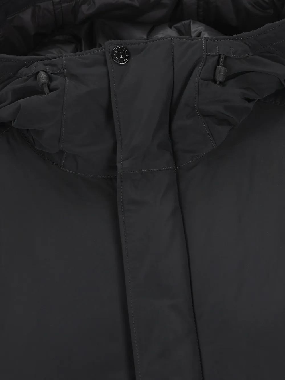 Stone Island Jack met capuchon en logopatch Zwart