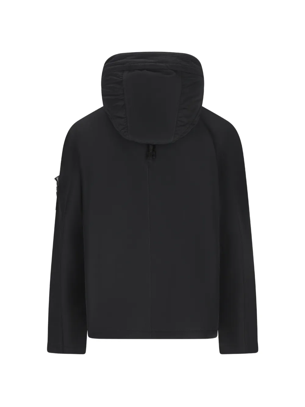 Stone Island Jack met capuchon en logopatch Zwart