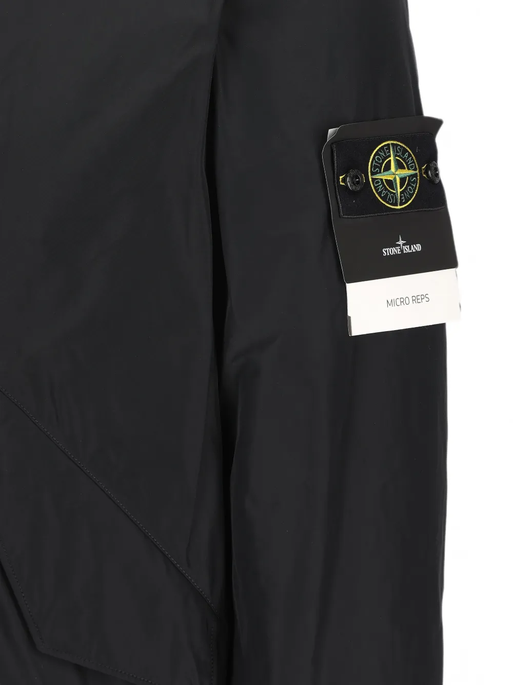Stone Island Jack met capuchon en logopatch Zwart