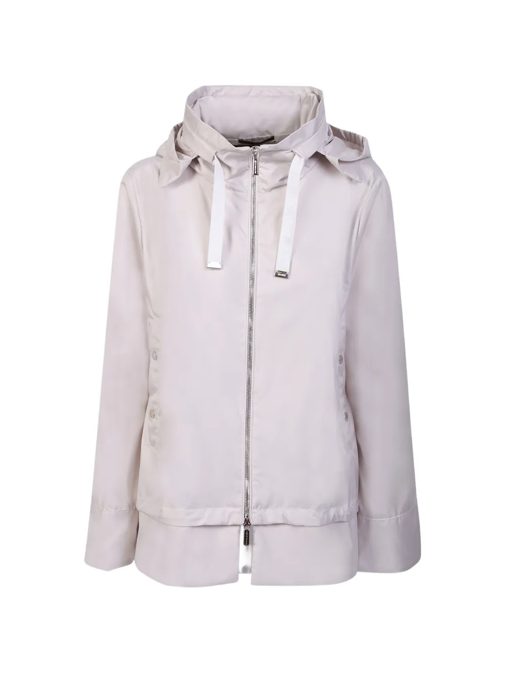 Moorer SINIA WK drawstring-hooded zip-up jacket - Toni neutri