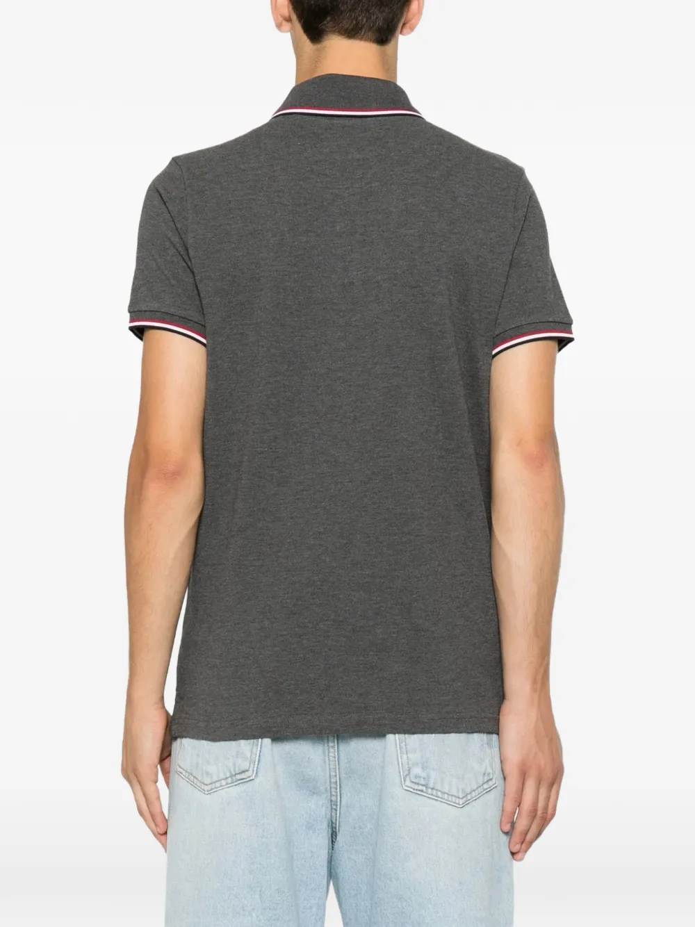 Moncler Poloshirt met logopatch Grijs