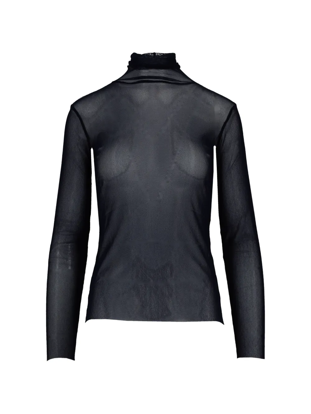 Antipast Canotta sheer high-neck T-shirt - Nero