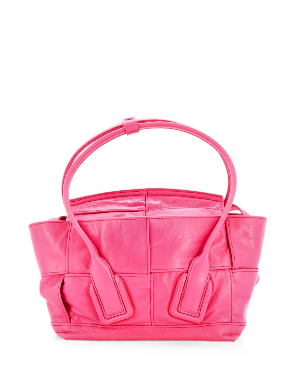 Bottega Veneta Pre-Owned Borsa a spalla Arco mini in pelle con design Intrecciato - Rosa