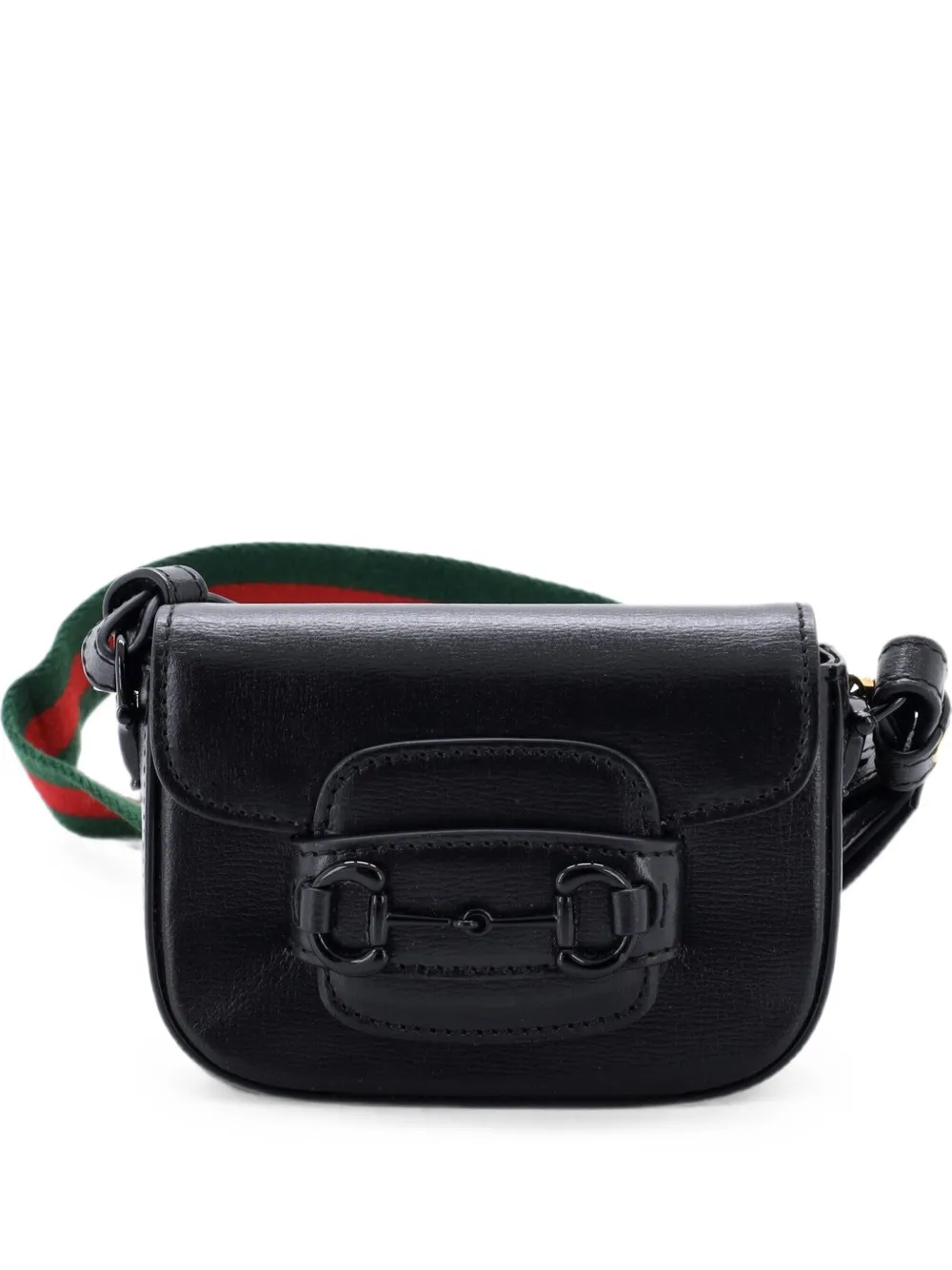 Gucci Pre-Owned Borsa a tracolla Horsebit 1955 super mini in pelle - Nero