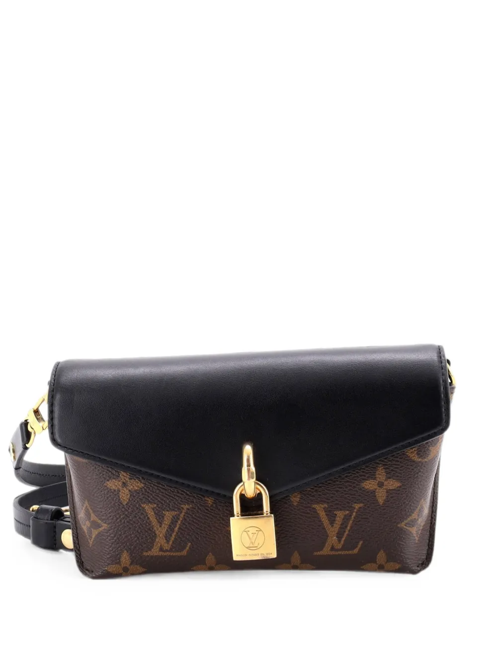 Louis Vuitton Pre-Owned Padlock on Strap Umhängetasche aus Monogramm-Canvas - Schwarz