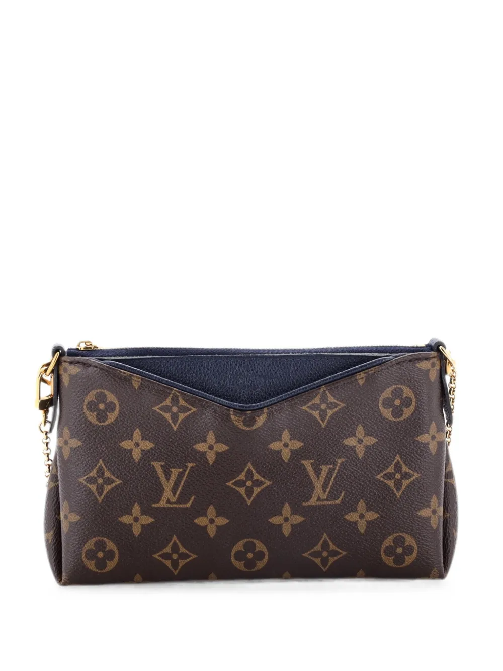 Louis Vuitton Pre-Owned Clutch Pallas in pelle e tela con monogramma - Blu