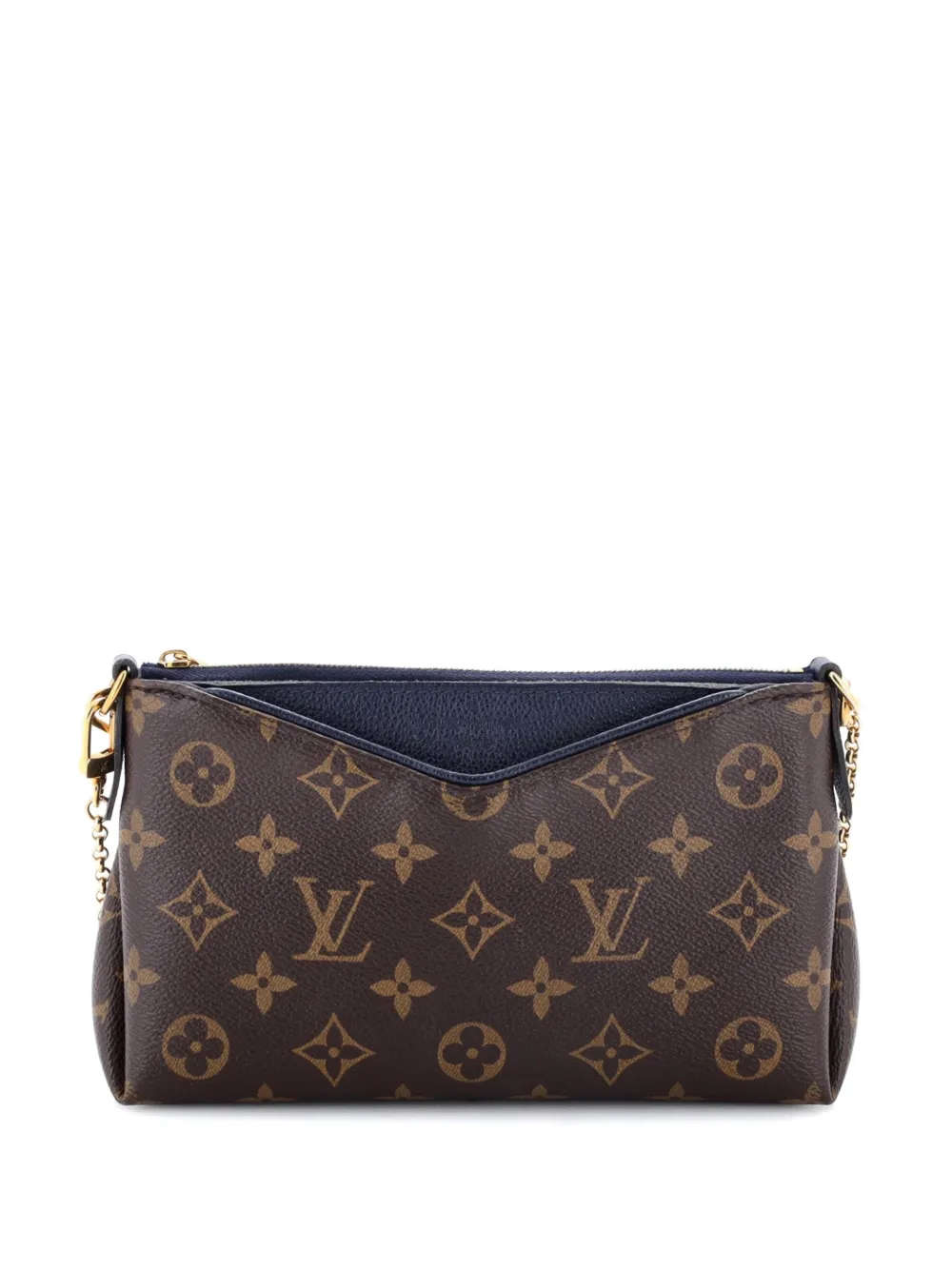 Louis Vuitton Pre-Owned Clutch Pallas in pelle e tela con monogramma - Blu