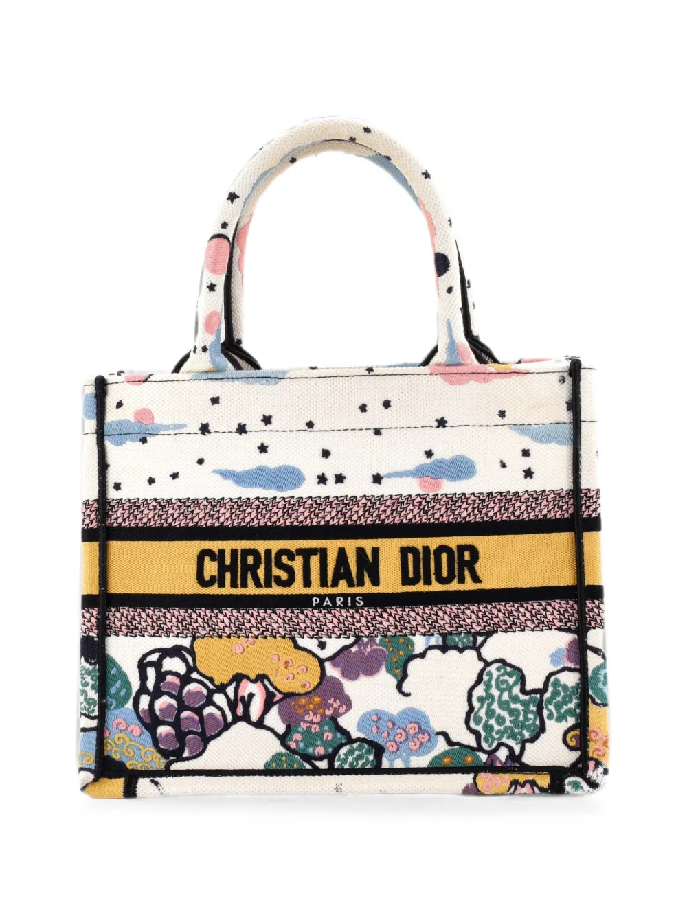 Christian Dior Pre-Owned Book Embroidered Canvas Small tote bag - Multicolour