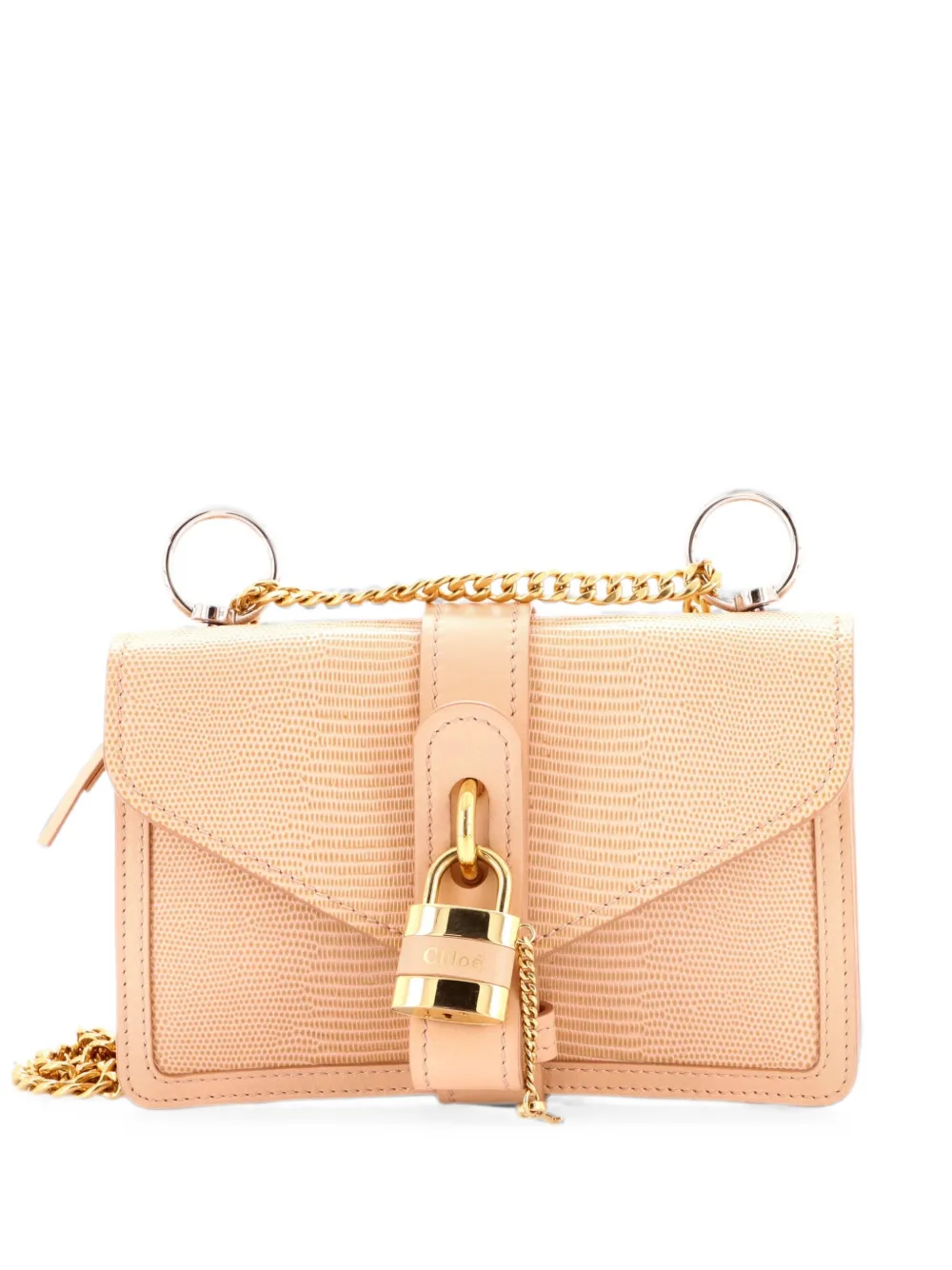 Chloé Pre-Owned Borsa a spalla con effetto coccodrillo goffrato - Rosa