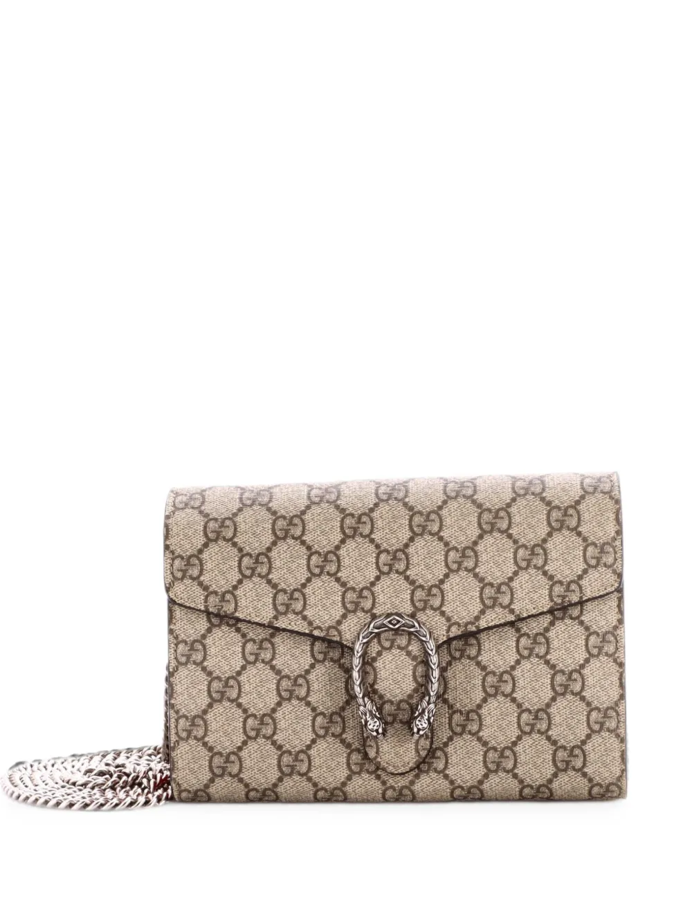 Gucci Pre-Owned Borsa a tracolla Dionysus piccola in tela cerata GG con catena - Marrone