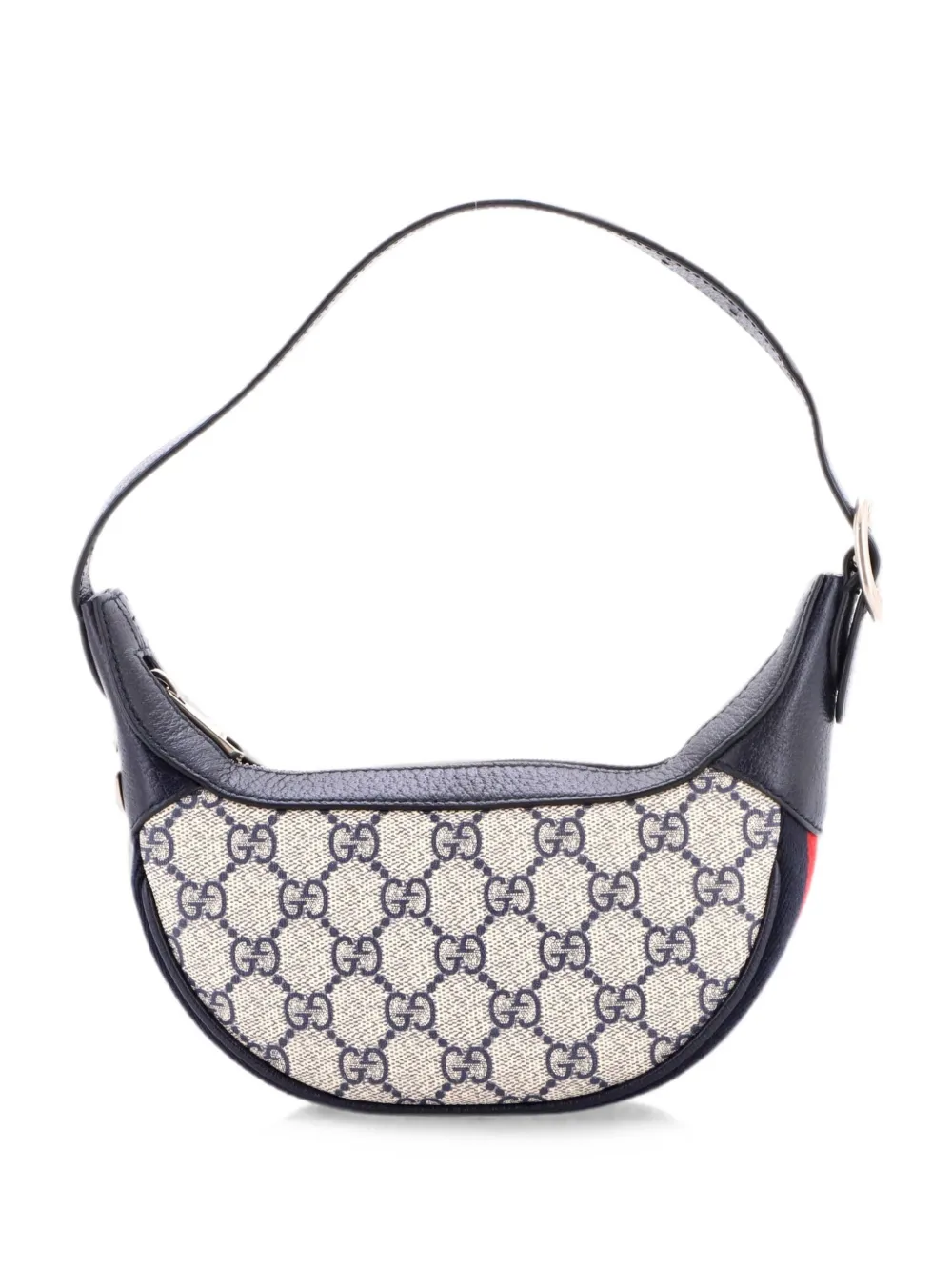 Gucci Pre-Owned Borsa passepartout Ophidia mini a mezza luna in tela cerata GG - Blu