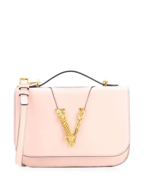 Versace Pre-Owned Virtus Flap Shoulder Bag Leather Small crossbody bag