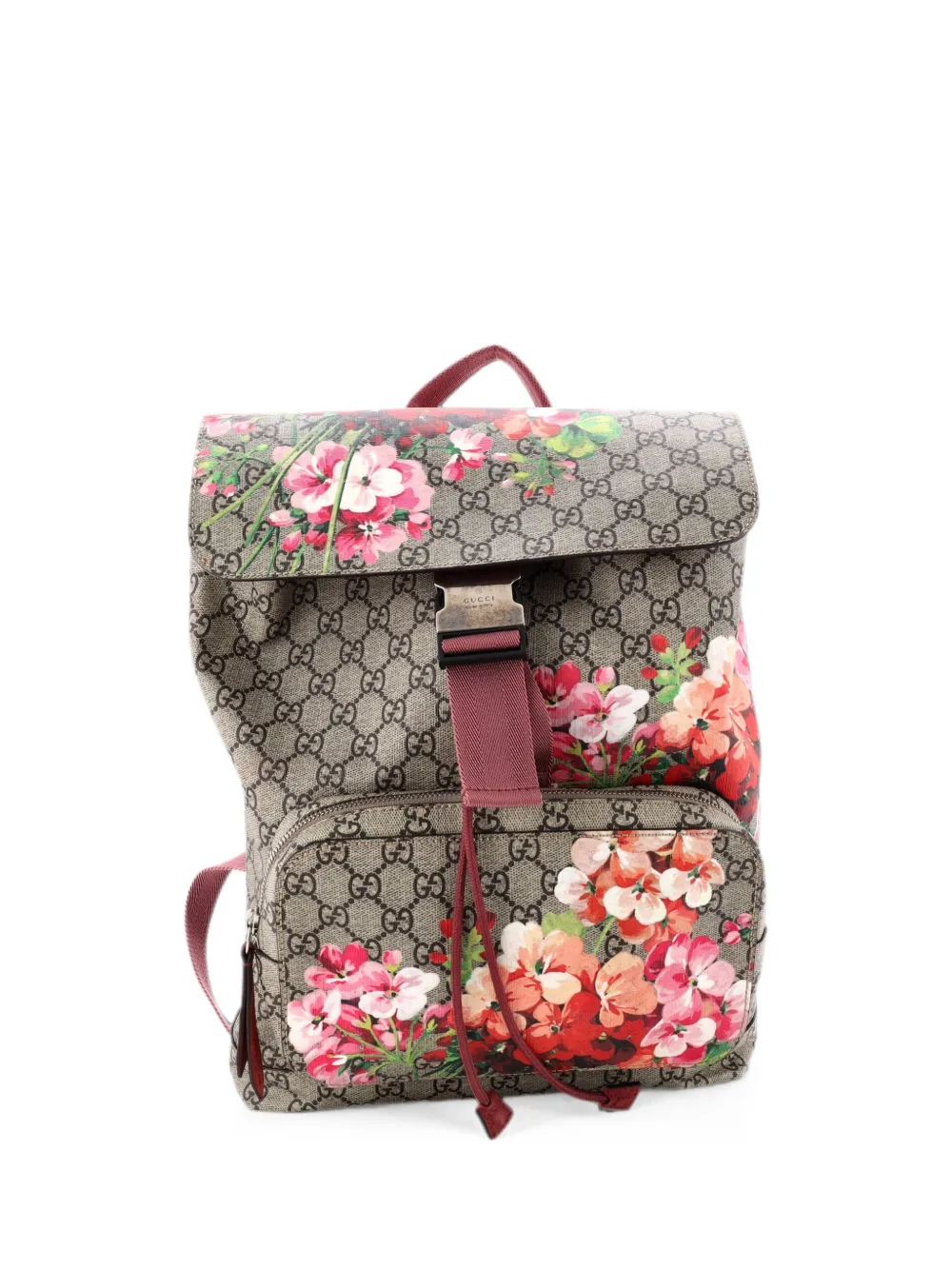 Gucci Pre-Owned Zaino medio in tela cerata GG con stampa e fibbia - Marrone