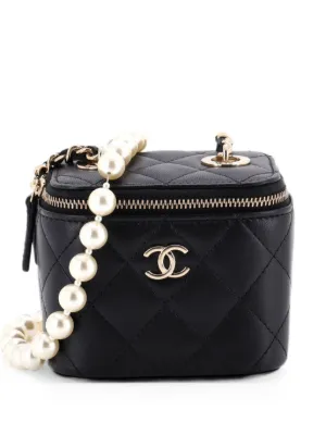 CHANEL Pre-Owned バニティケース＆パールチェーン クラッチバッグ