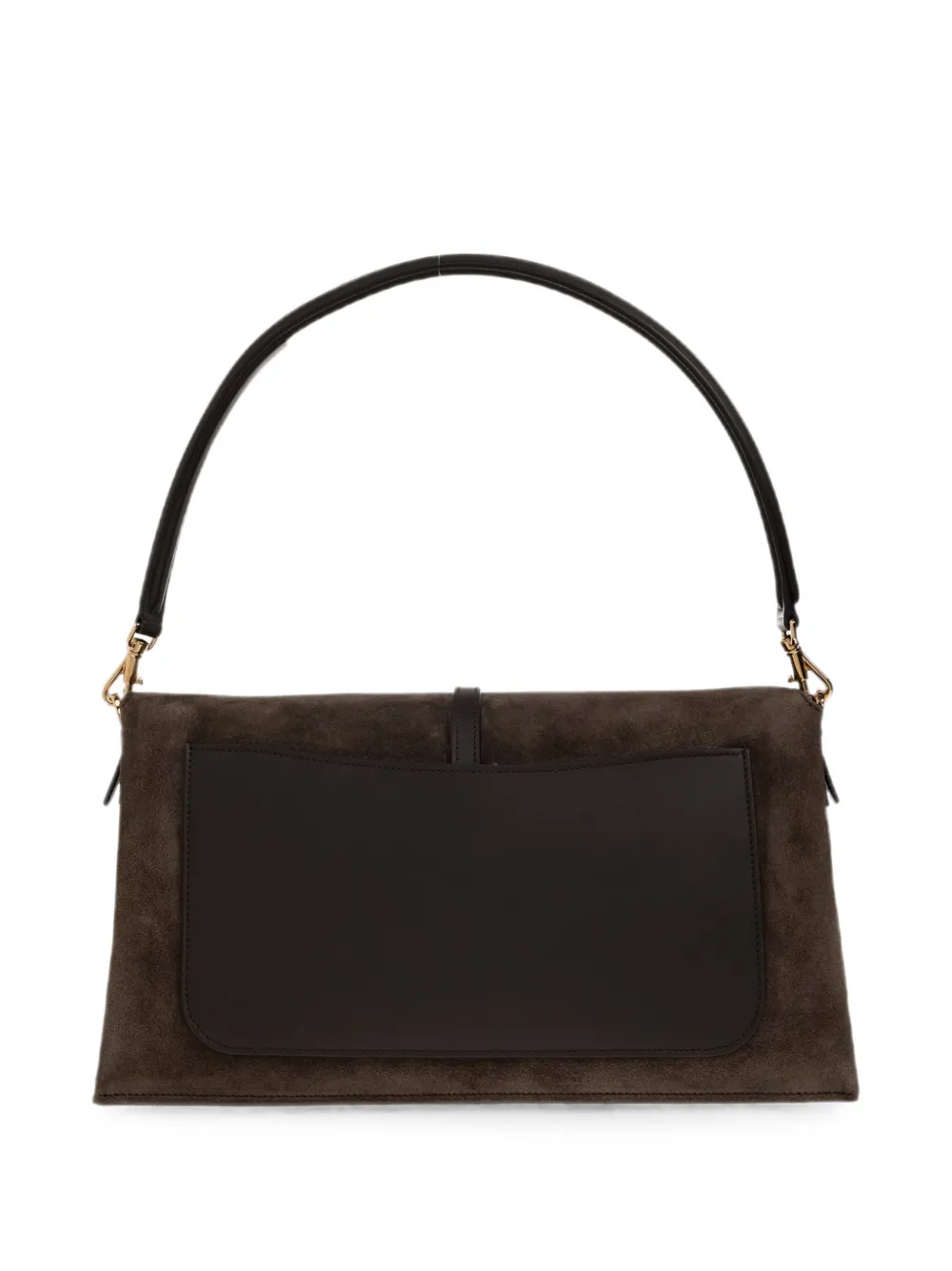 Tod's T Timeless Suede Shoulder Bag in Brown, view 3