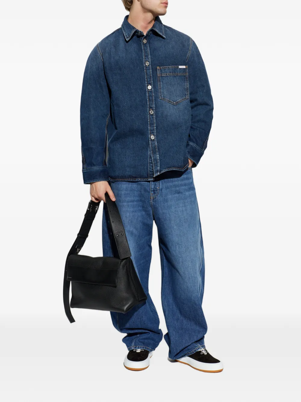Givenchy Couture Seam denim overhemd Blauw