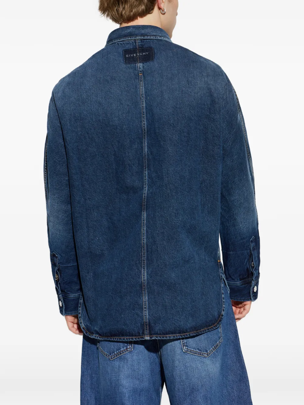 Givenchy Couture Seam denim overhemd Blauw