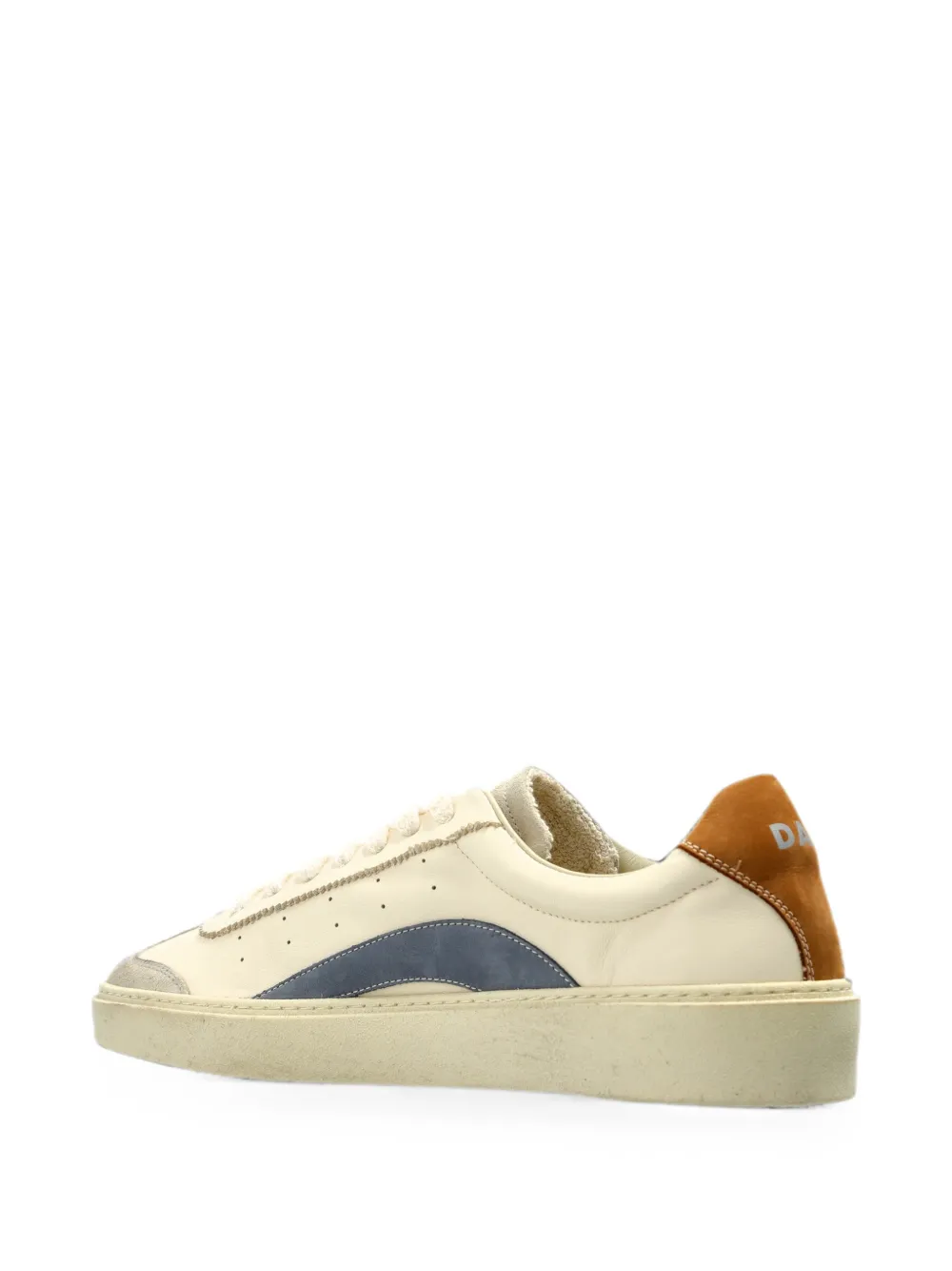DSQUARED2 Leren sneakers met vlakken Beige