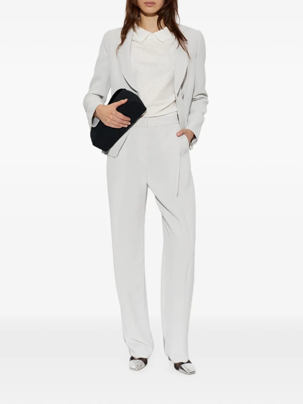Emporio Armani Asymmetrische blazer Grijs