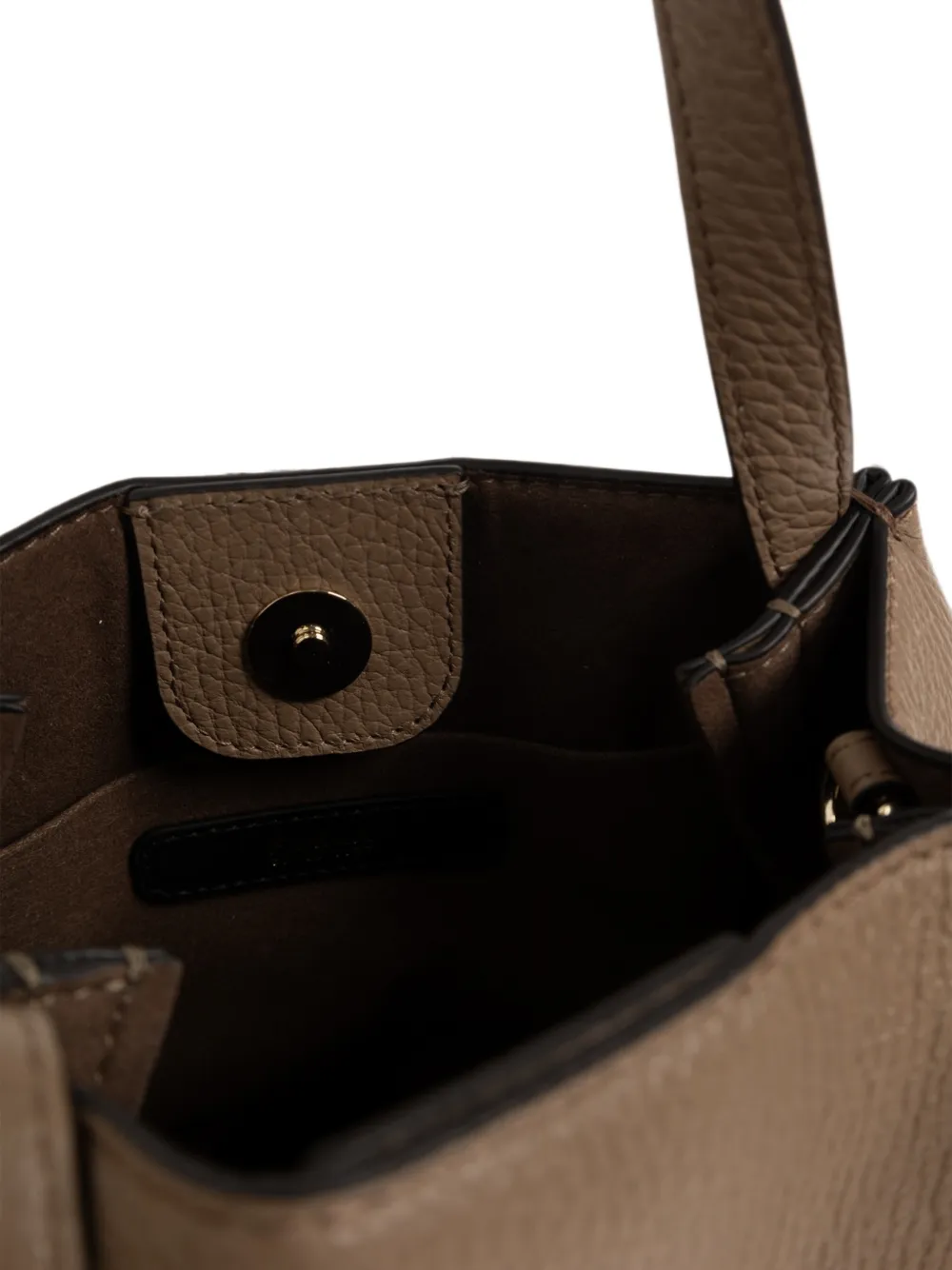 Furla Nuvola mini-shopper van bewerkt leer Beige