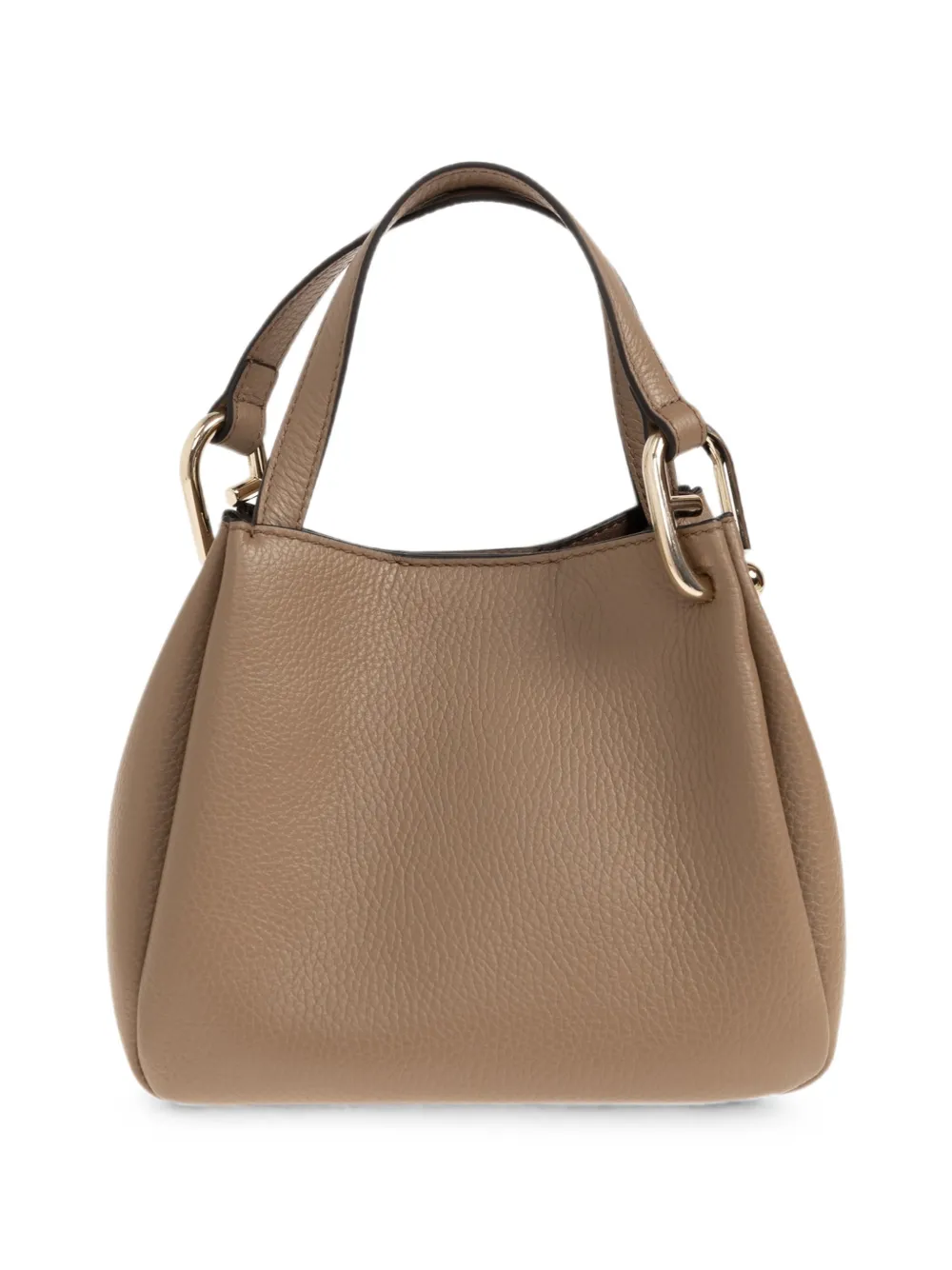 Furla Nuvola mini-shopper van bewerkt leer Beige