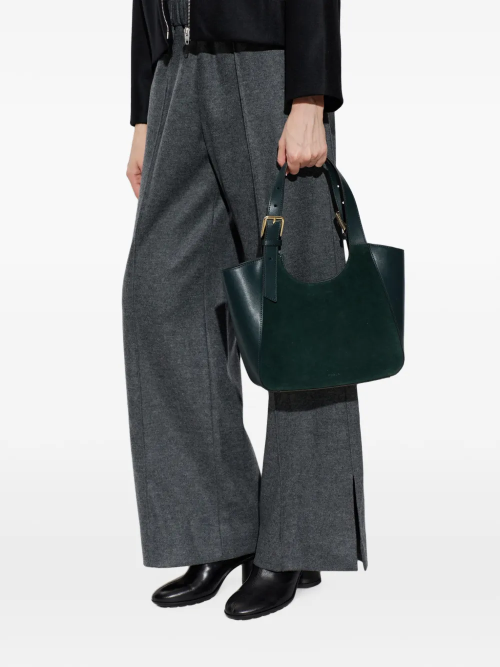 Furla Kleine Dora leren shopper Groen