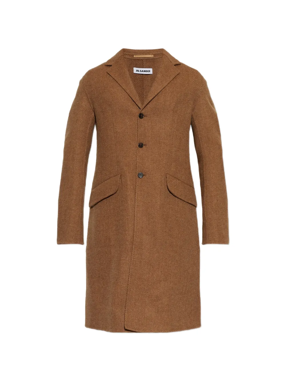 Jil Sander single-breasted wool coat - Braun