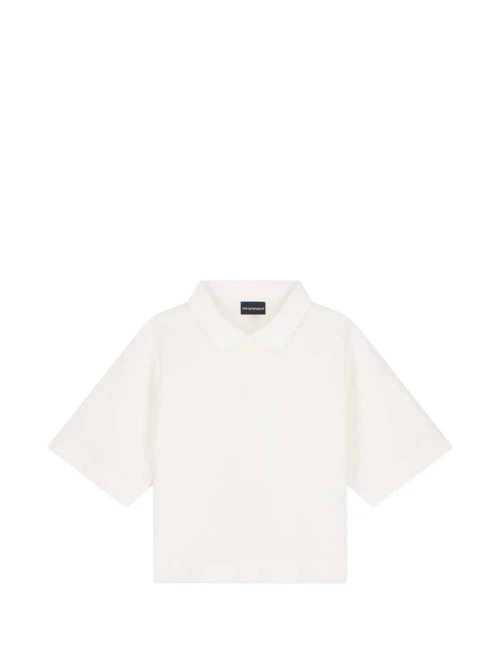 Emporio Armani chevron-knit Peter Pan-collar top - Toni neutri