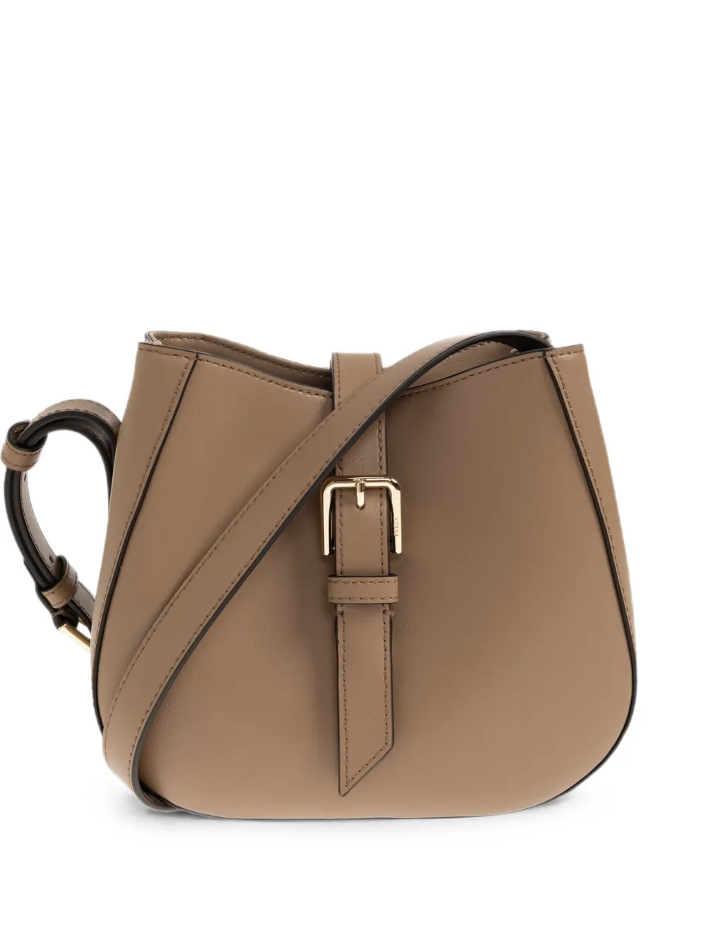 Furla mini Dora buckle-strap leather shoulder bag - Marrone