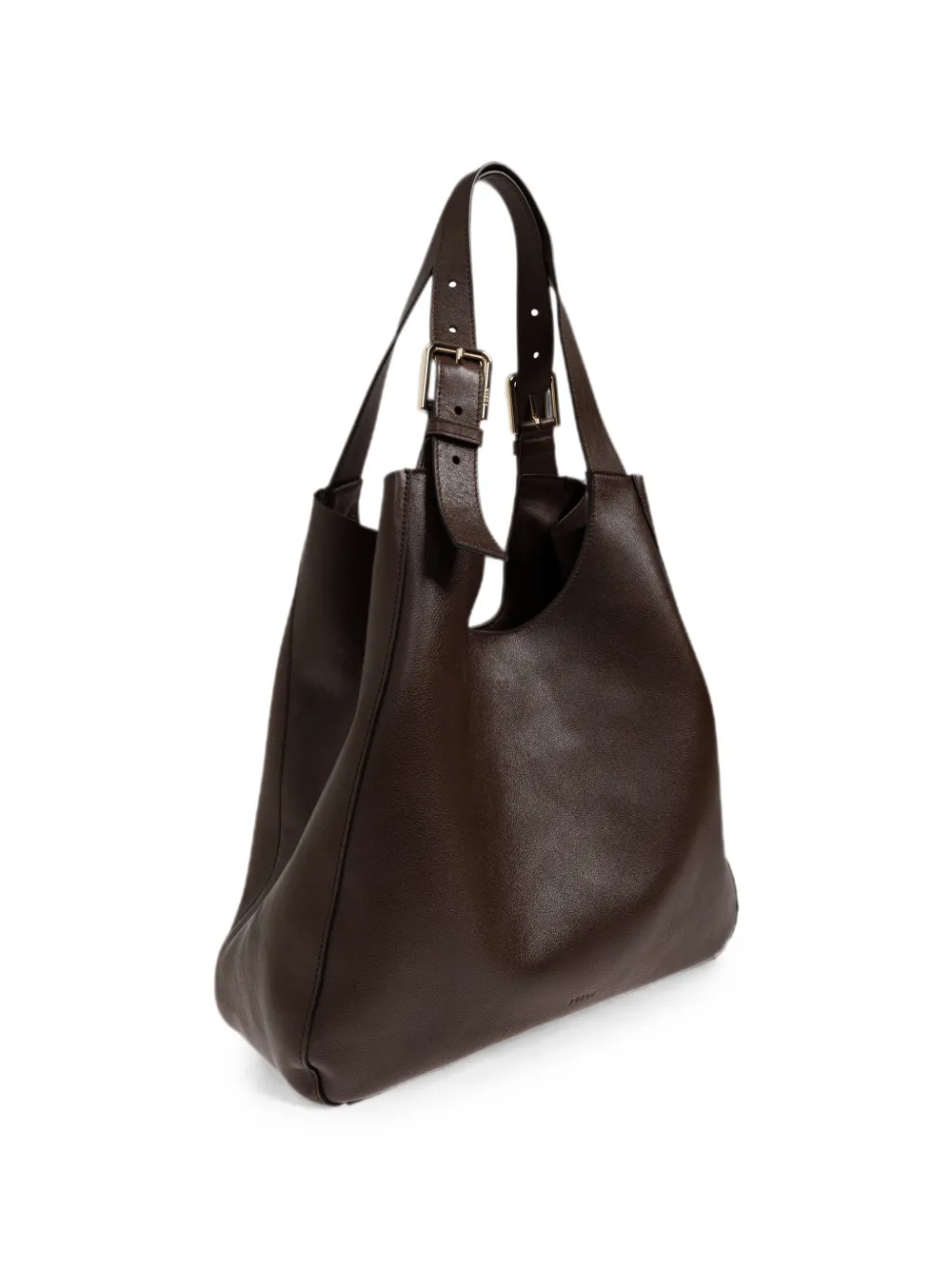 Furla Schoudertas met gespdetail Bruin