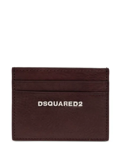 DSQUARED2 logo-plaque leather card holder
