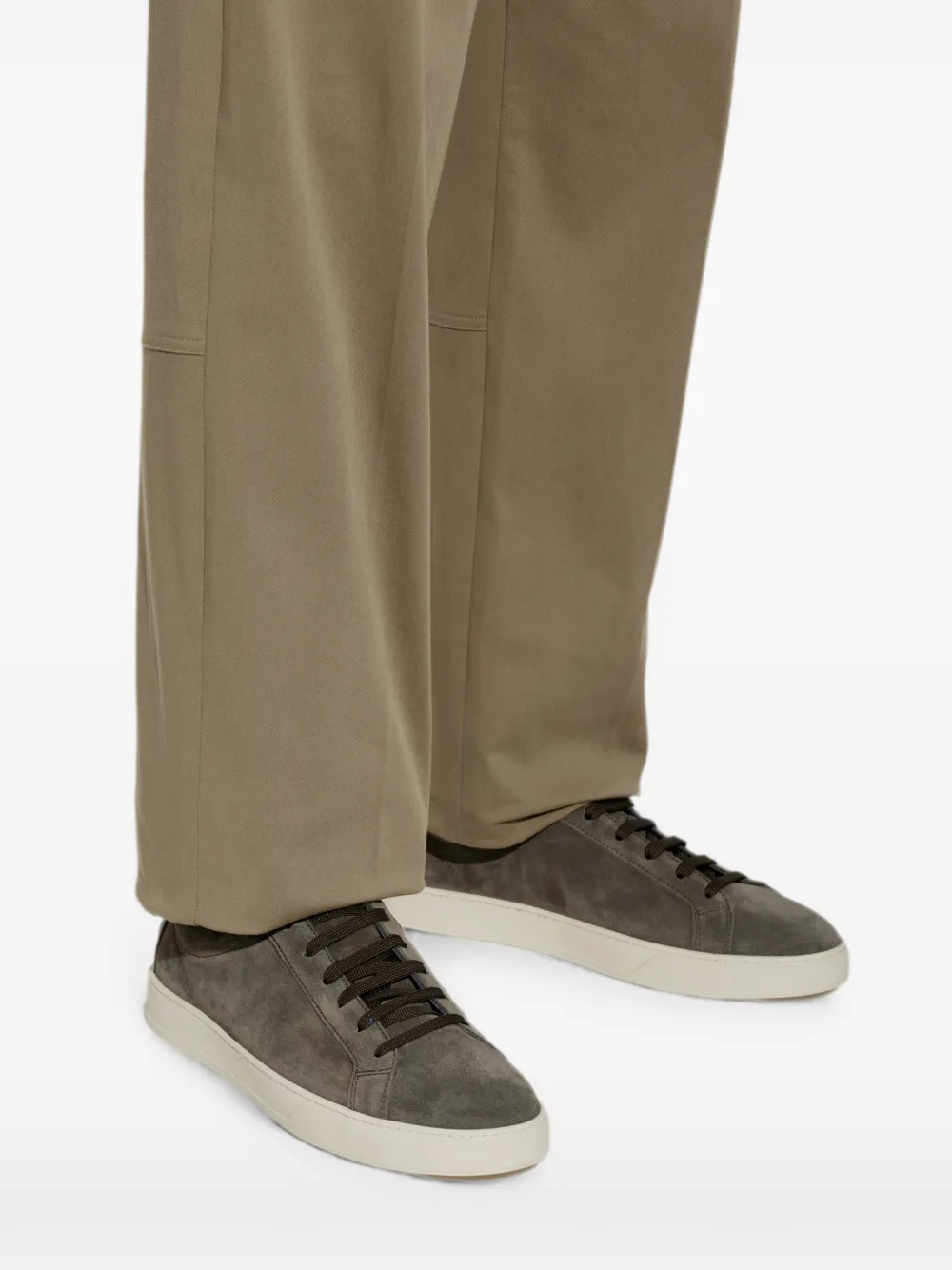 Tod's suede logo-embossed sneakers Grijs