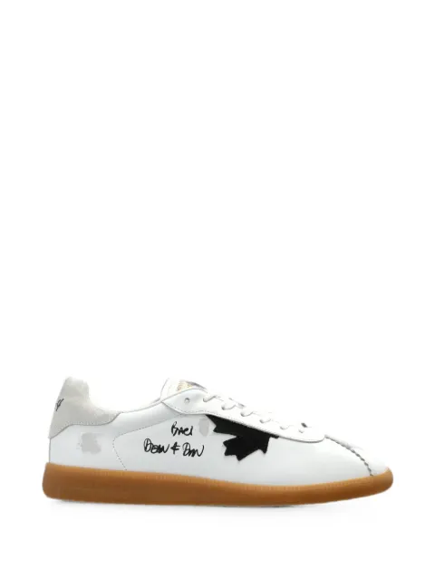 DSQUARED2 Rebel maple-leaf appliqué leather sneakers