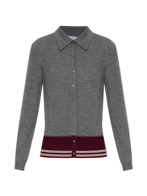 IRO Miel striped-trim button-down shirt