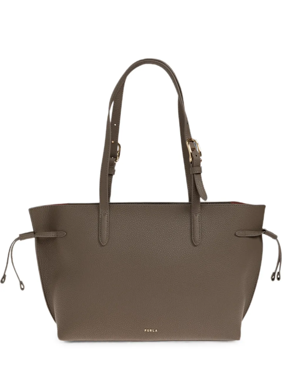 Furla grainy leather tote bag - Marrone