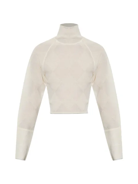 IRO argyle-knit roll-neck sweater