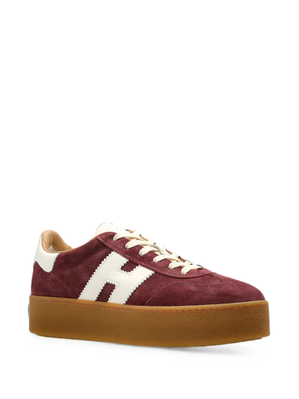 Hogan Cool sneakers met plateauzool en logo-patch Rood