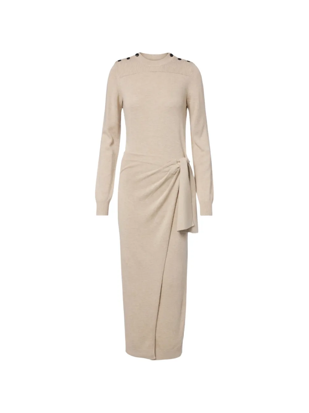 ISABEL MARANT robe longue Jozira en maille fine - Tons neutres ISABEL MARANT robe longue Jozira en maille fine - Tons neutres