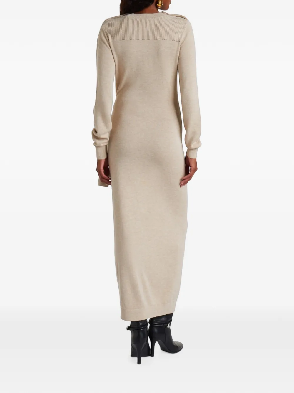 ISABEL MARANT Jozira fine-knit maxi dress Beige