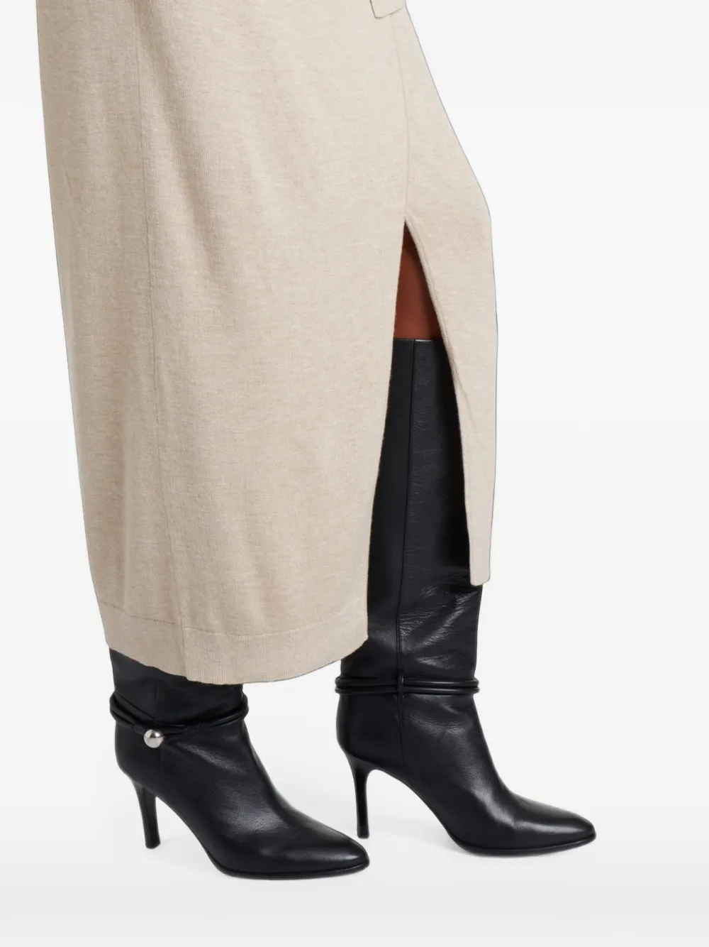 ISABEL MARANT Jozira fine-knit maxi dress Beige