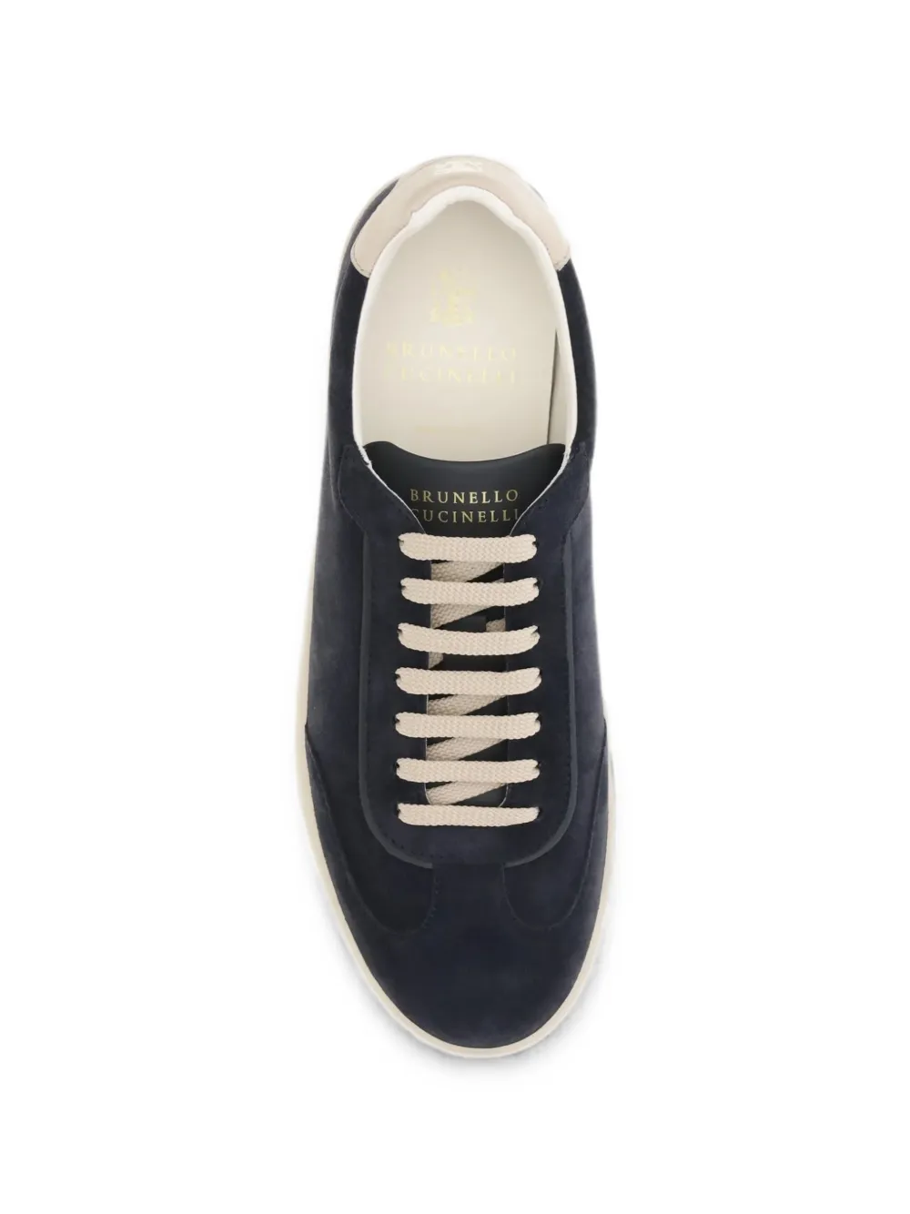 Brunello Cucinelli suede lace-up sneakers Blauw
