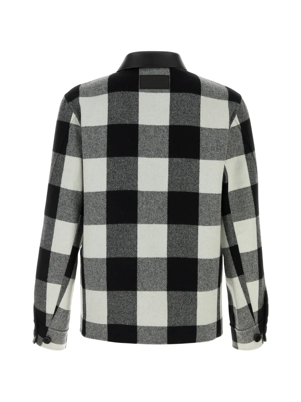 Givenchy Geruit jack met leren kraag Zwart